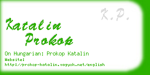 katalin prokop business card